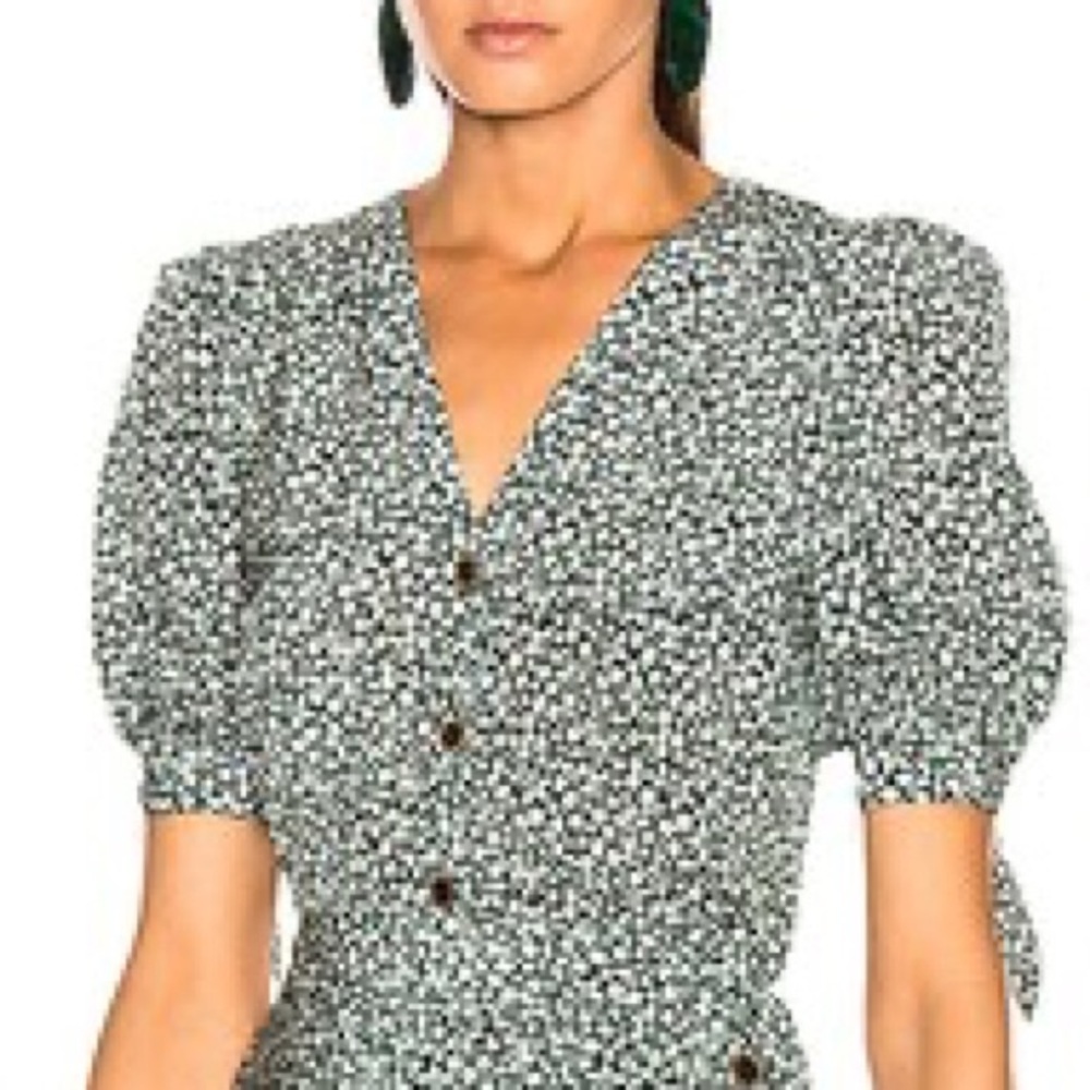 EUC VERONICA BEARD GIZELA BLOUSE IN FOREST GREEN - SIZE 8 - Picture 5 of 15